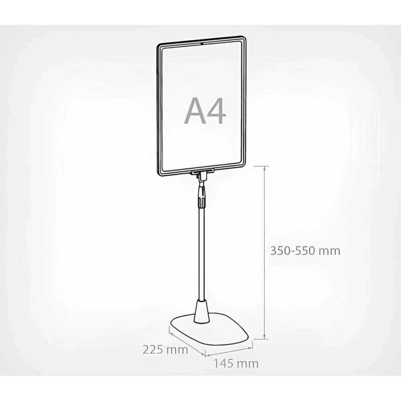 Набор стойка напольная раздвижная макс. 550мм,А4,прозрач.(2шт)