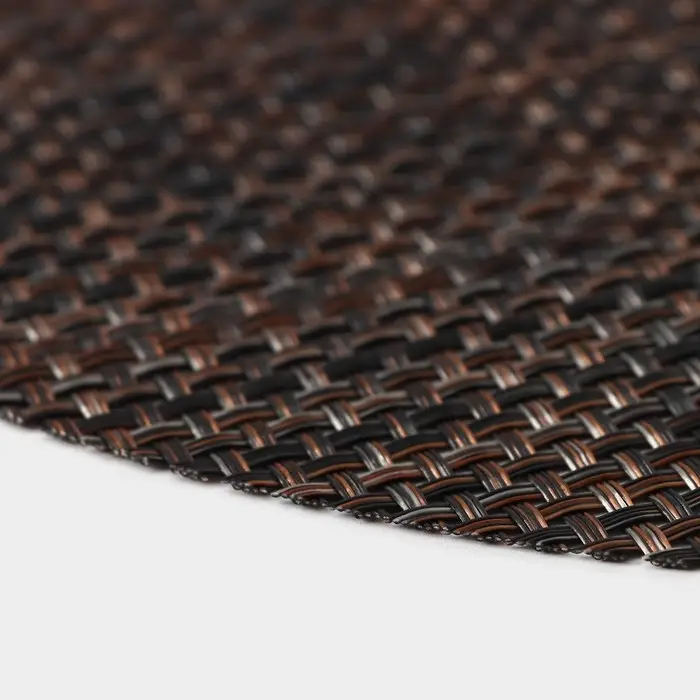 Салфетка сервировочная на стол Доляна «Ди», d=38 см, цвет тёмный шоколад