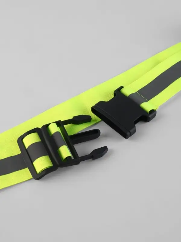 Пояс светоотражающий, эластичный, с фастексом, 57 - 101 см &times; 4.5 см, зелёный