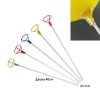 Трубочка+зажим для шаров, d=10 мм, длина 40 см, МИКС (в упаковке один цвет) Трубочка+зажим для шаров, d=10 мм, длина 40 см, МИКС (в упаковке один цвет)