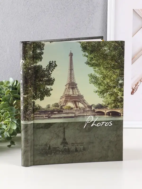 Фотоальбом 10 магнитных листов Фотоальбом 10 магнитных листов "Париж" 23X28см, пер-т внутр.спираль