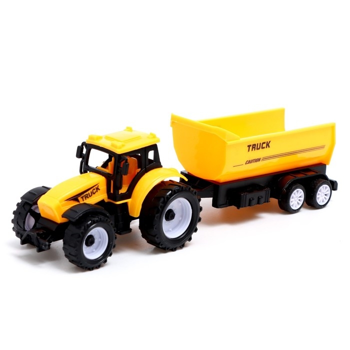 Набор инерционных тракторов «Фермер» с прицепом, 3 штуки Набор инерционных тракторов «Фермер» с прицепом, 3 штуки