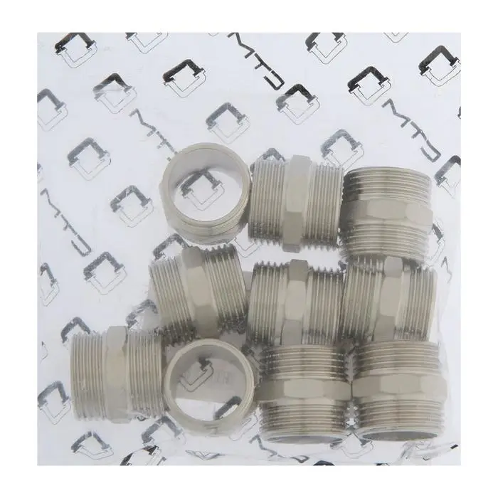 Ниппель CTM, 3/4", наружная резьба, никелированная латунь