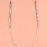 Спицы круговые, для вязания, с металлическим тросом, d=3.5 мм, 10/40 см
