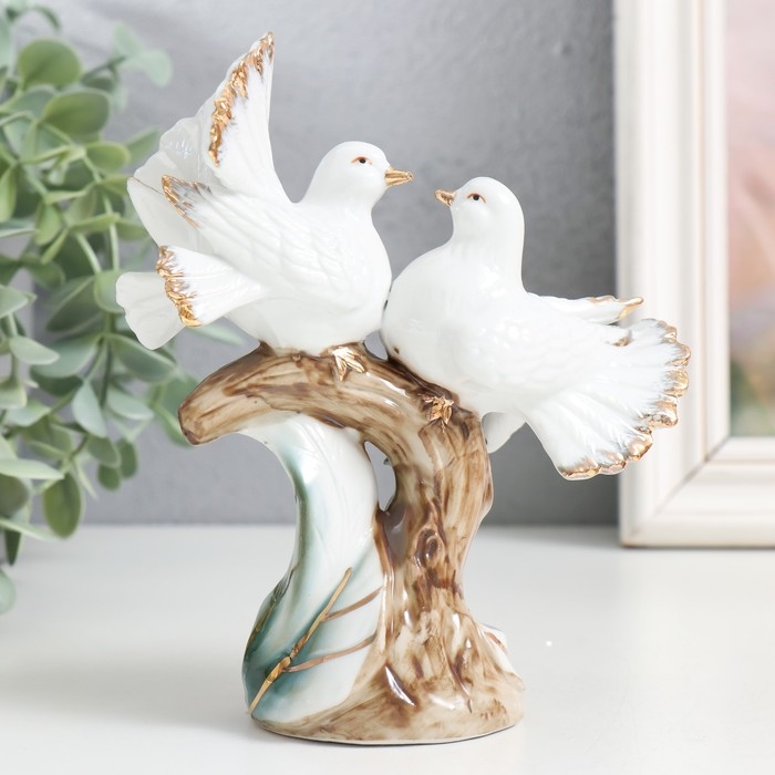 Сувенир керамика Сувенир керамика "Голуби на цветочном дереве" 14,5 см