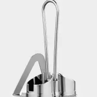 Набор для специй Доляна &laquo;Эксклюзив&raquo;, 40 мл, 2 предмета: солонка, перечница, салфетница - подставка, стекло, пластик, прозрачный