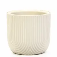 Кашпо со вставкой 1 л d15 см h14 см РАМОНА белый