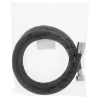 Душевой шланг ZEIN Z09PB, 150 см, антиперекручивание, латунные гайки, черный, Имп/Имп