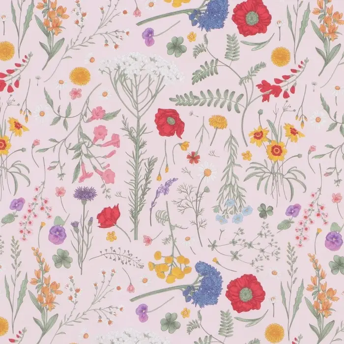 Бумага упаковочная крафтовая &laquo;Цветы&raquo;, 50 х 70 см