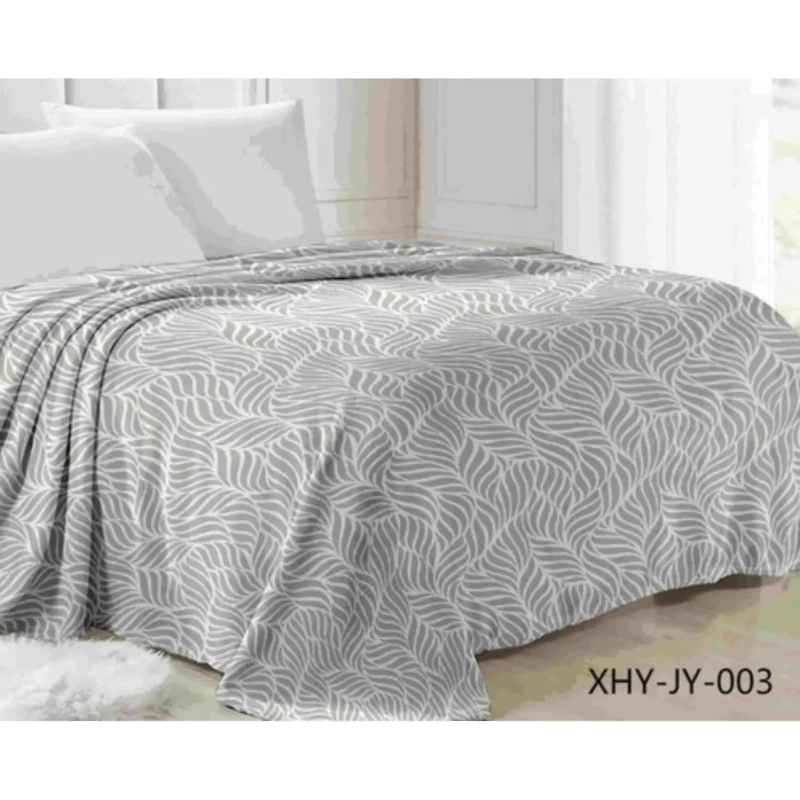 Плед велсофт  200х220см  серый бамбук 16-5803 G