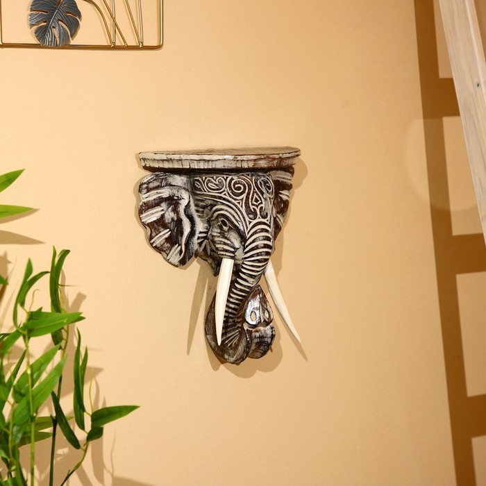 Панно настенное Панно настенное "Голова слона" албезия 30х12х32 см
