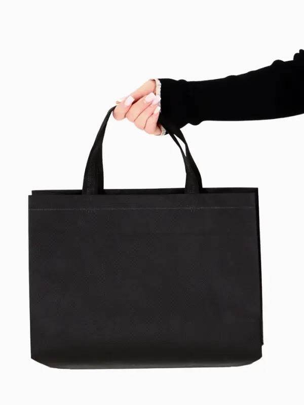 Пакет с петлевой ручкой, сумка - шопер «Эко», 35×31×8 см, чёрный Пакет с петлевой ручкой, сумка - шопер «Эко», 35×31×8 см, чёрный