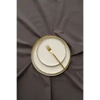 Блюдо фарфоровое сервировочное с бортиком Magistro Poursephona, d=25.5 см, бежевый