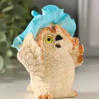 Статуэтка "Сова в панаме" 10х8 см,  цветная