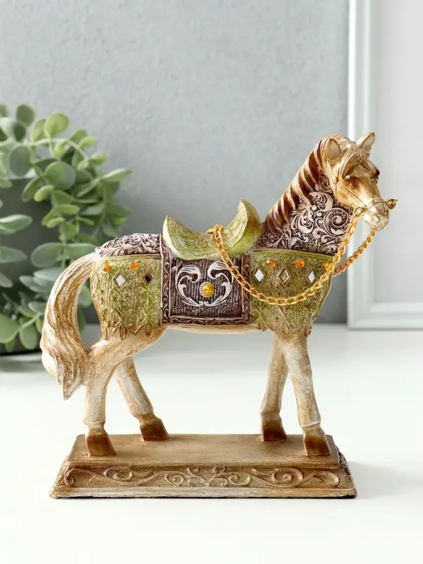 Сувенир полистоун Сувенир полистоун "Конь императора" стразы МИКС 16,5х7х16,3 см