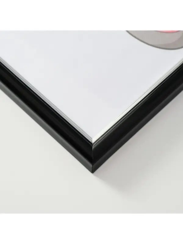 Фоторамка для фото 30&times;40 см Keep memories &laquo;Гамма&raquo;, пластик, чёрный с серебром, (пластиковый экран)