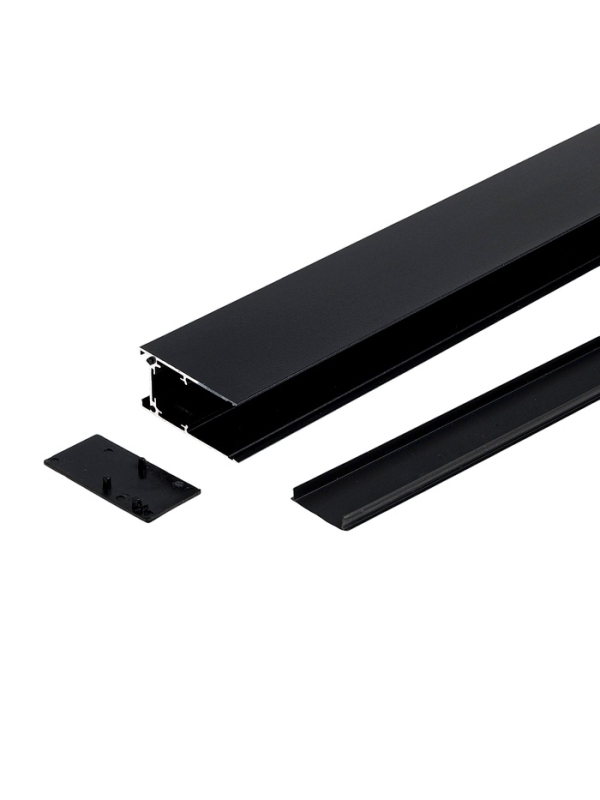 Шинопровод трековый магнитный «Broad», однофазный, открытый монтаж, 1 м, чёрный