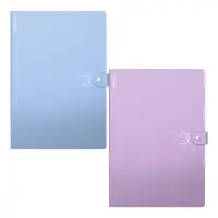 Папка-картотека А4 ErichKrause Matt Pastel Bloom, 4 отделения, пластиковая, лаймовая