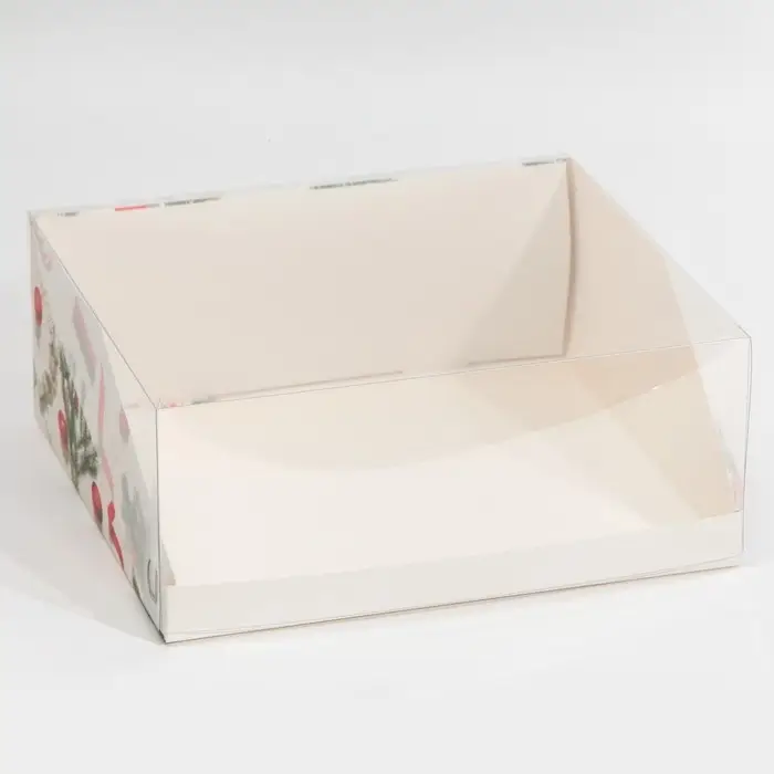 Коробка для кондитерских изделий с PVC-крышкой «Ветки», 25 х 22,5 х 10 см Коробка для кондитерских изделий с PVC-крышкой «Ветки», 25 х 22,5 х 10 см