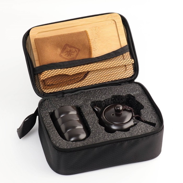 Набор для чайной церемонии  Набор для чайной церемонии "Для настоящего мужика", на 4 персоны, чашка 45 мл,чайник 180 мл