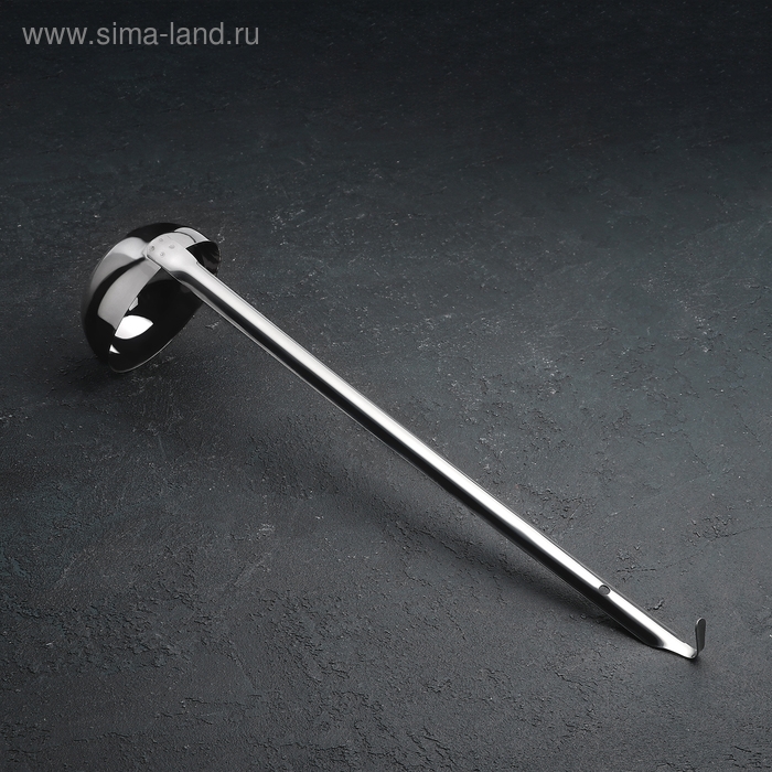 Половник из нержавеющей стали, 240 мл, h=43 см, цвет серебряный Половник из нержавеющей стали, 240 мл, h=43 см, цвет серебряный