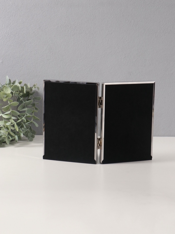 Фоторамка металл на 2 фото 13х18 см "Лофт" серебро 1х26,6х18,4 см