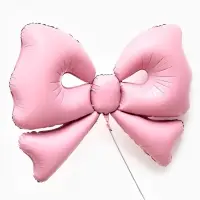 Воздушный шар фольгированный 50" "Бант" цвет розовый матовый