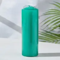 Свеча - цилиндр 5&times;15 см, зелёная