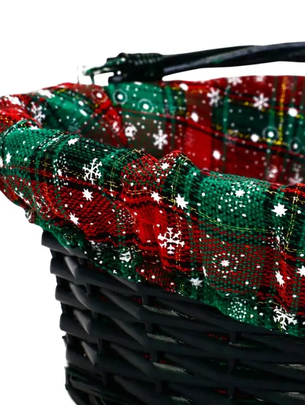 Корзина плетеная 32 х 32 х 14 см, ручка h=14 см зеленый НГ ткань Корзина плетеная 32 х 32 х 14 см, ручка h=14 см зеленый НГ ткань