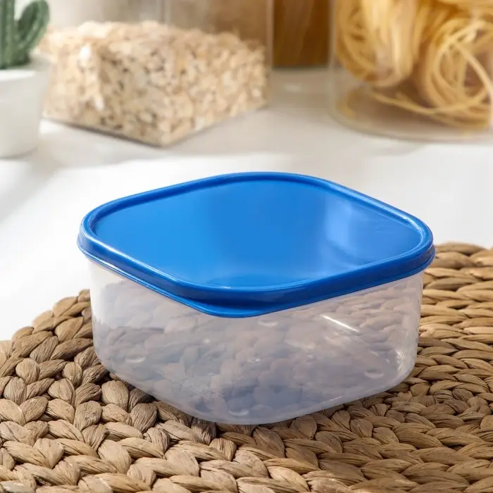 Контейнер квадратный Доляна, пищевой, 700 мл, цвет цвет синий Контейнер квадратный Доляна, пищевой, 700 мл, цвет цвет синий