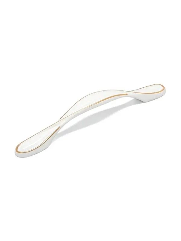 Ручка-скоба мебельная ТУНДРА PC181BL, м/о 128 мм, белая