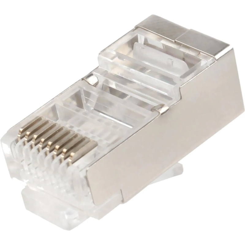Вилка Cablexpert RJ-45 (8P8C) PLUG5SP кат5e экр, 30 микрон, (100 шт.), пак