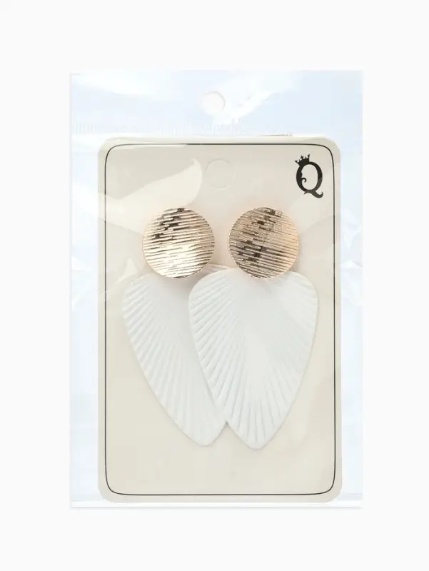 Серьги металл &laquo;Геометрия&raquo;, линии, белые в золоте