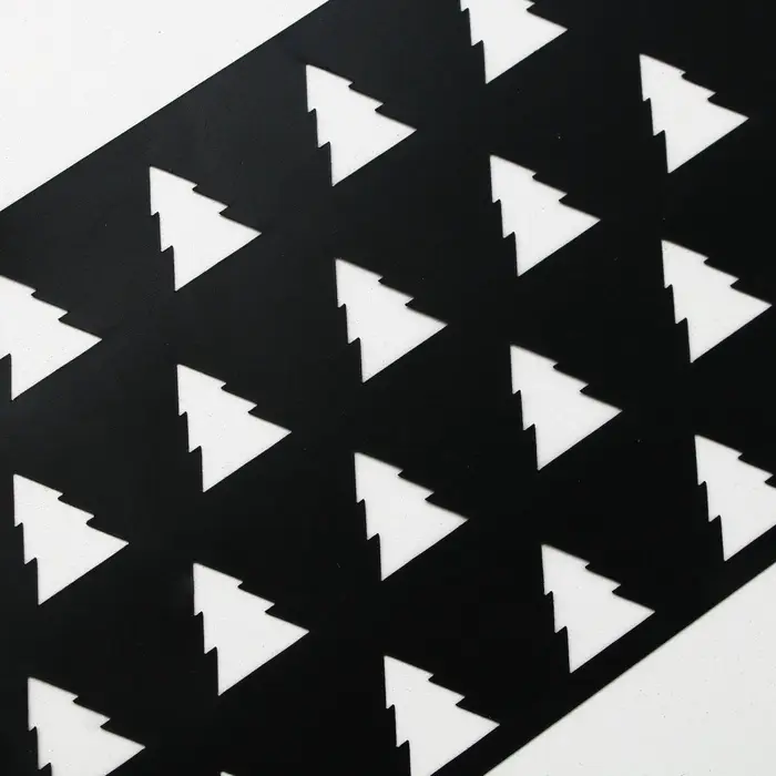 Трафарет для торта новогодний «Елочки», 32×10 см, пластик