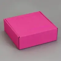 Коробка самосборная, розовая, для подарков, хранения и отправки посылок, 23&times;23&times;8 см