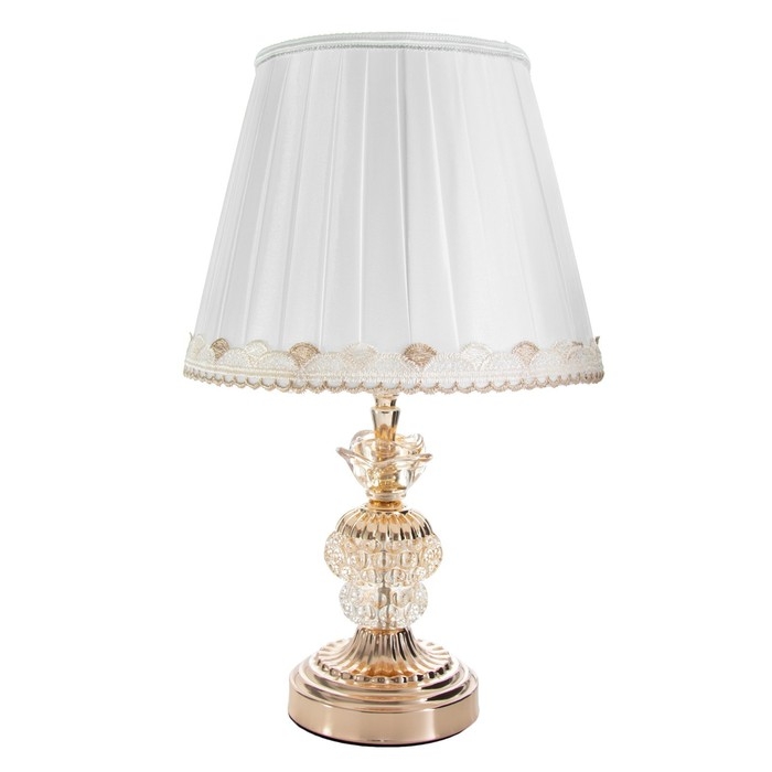 Лампа настольная с подсветкой Лампа настольная с подсветкой "Лаура" 1x60Вт E27 золото 25х25х41 см RISALUX