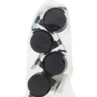 Колесо мебельное ТУНДРА, d=40 мм, на площадке 33х33 мм, с тормозом, набор 4 шт