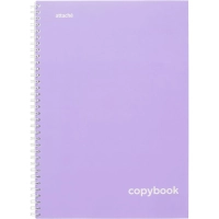 Бизнес-тетрадь А4 96л Attache Акварель фиолетовый, клетка, гребень, картон