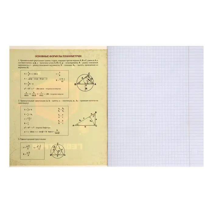 Тетрадь предметная 36 листов в клетку Calligrata &laquo;Пиксели. Геометрия&raquo;, обложка мелованный картон