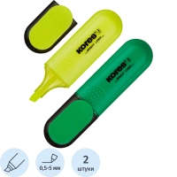 Набор текстовыделителей KORES набор 2цв. 36121