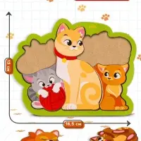 Головоломка &laquo;Кошка с котятами&raquo; для самых маленьких