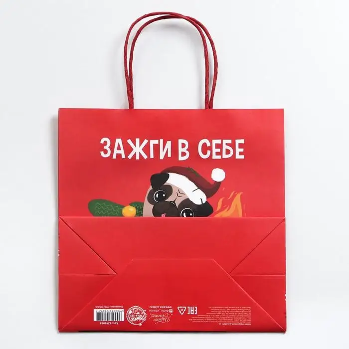 Пакет подарочный новогодний «Зажги в себе», 22 х 22 х 11 см Пакет подарочный новогодний «Зажги в себе», 22 х 22 х 11 см