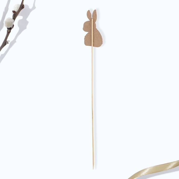 Топпер деревянный для украшения кулича «Кролик» на пасху, 7,3 х 4,2 см Топпер деревянный для украшения кулича «Кролик» на пасху, 7,3 х 4,2 см