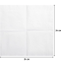 Салфетки бумажные Мягкий знак белые, 2 слоя, 24х24, 100 листов/уп.