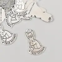 Металлический элемент, декоративная подвеска &laquo;Котик: Я твой хозяин&raquo;, набор 10 шт., 1.6&times;2.5 см