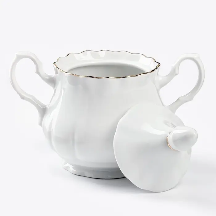 Сахарница Добрушский завод &laquo;Романс&raquo;, 550 мл, фарфор, белая