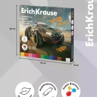 Пластилин 12цв 180г ErichKrause Road Beast, со стеком