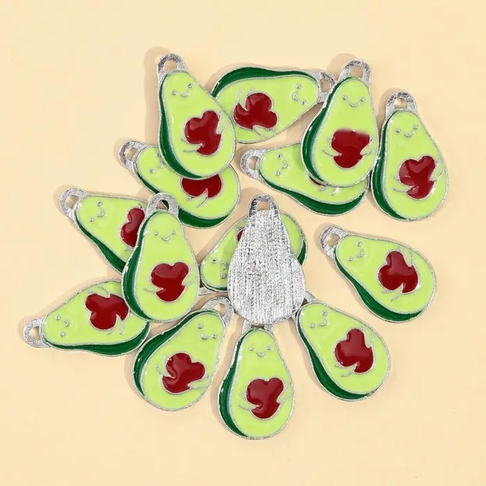 Фурнитура для бижутерии «Авокадо», металл, 1.6×2.4 см, 15 шт.