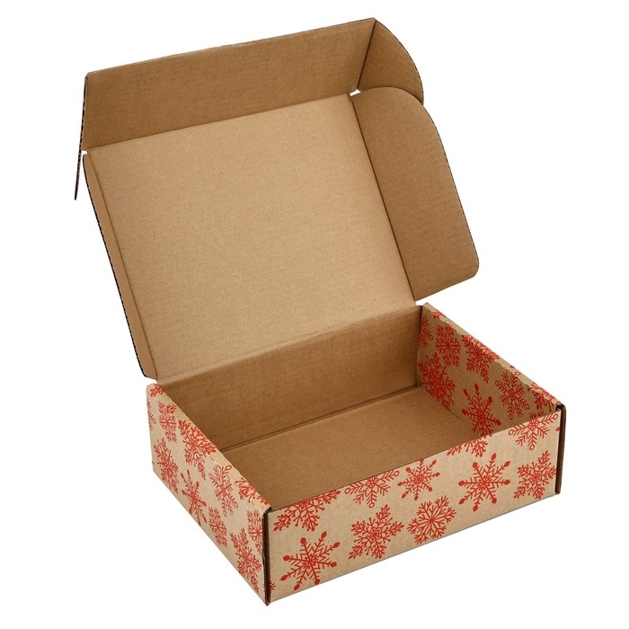 Коробка новогодняя складная «Новогодние шары», бурый, 27 х 21 х 9 см, Новый год Коробка новогодняя складная «Новогодние шары», бурый, 27 х 21 х 9 см, Новый год
