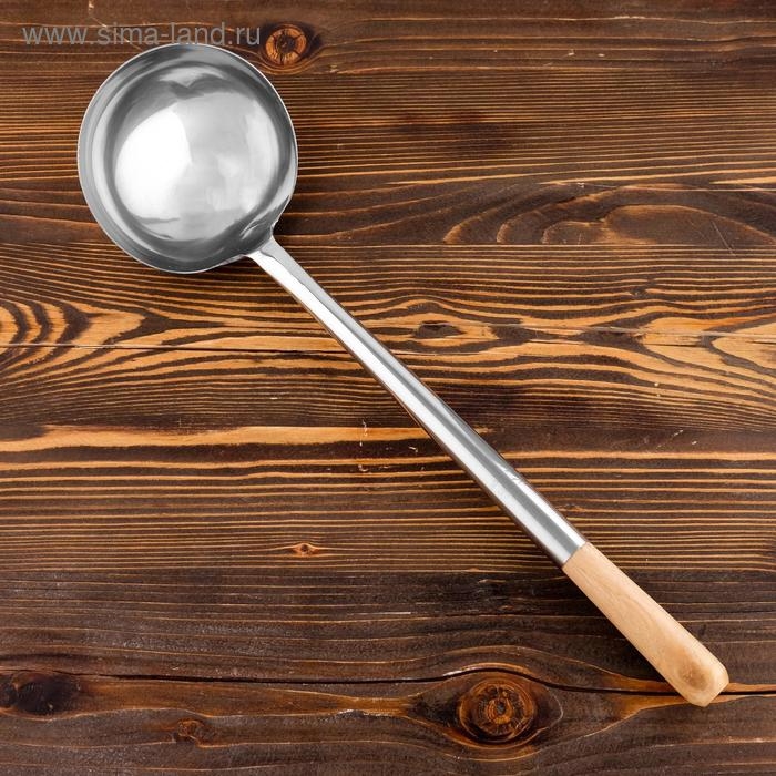 Поварешка для казана узбекская 52см, светлая деревянная ручка Поварешка для казана узбекская 52см, светлая деревянная ручка